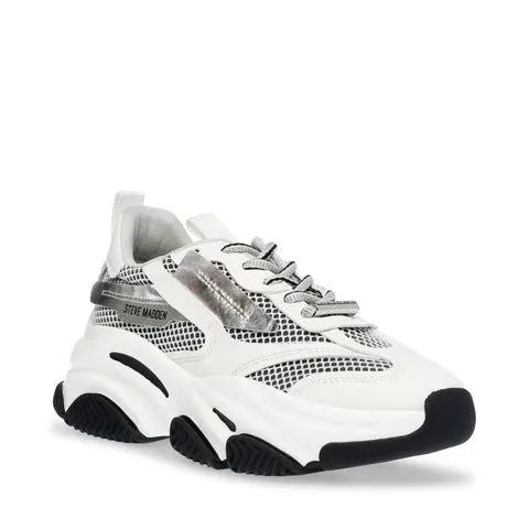 Steve Madden Possession-E Silver/White