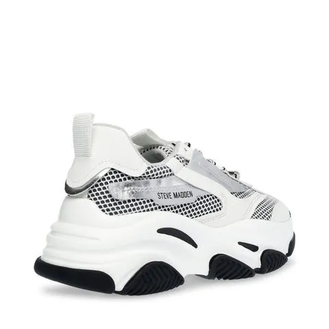 Steve Madden Possession-E Silver/White
