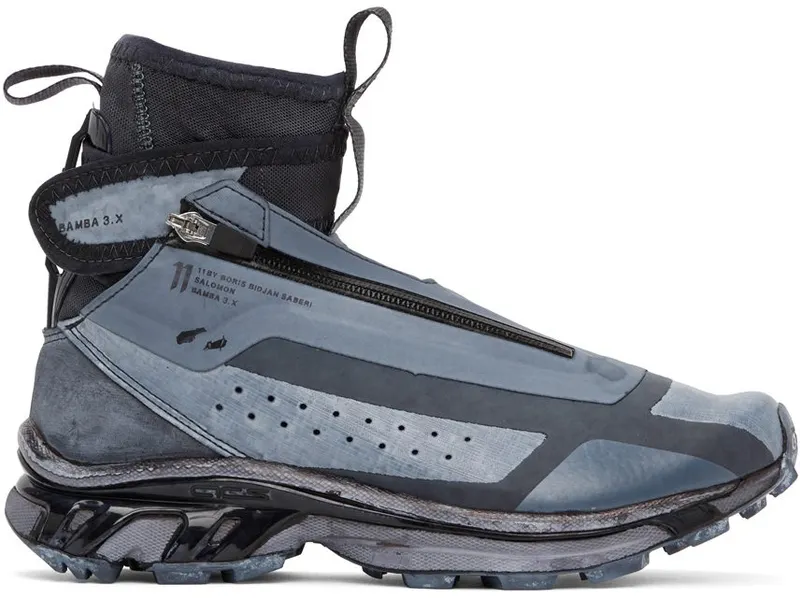 11 by Boris Bidjan Saberi Black & Blue Salomon Edition Bamba 3 High BLACK DYE (166 11xS)