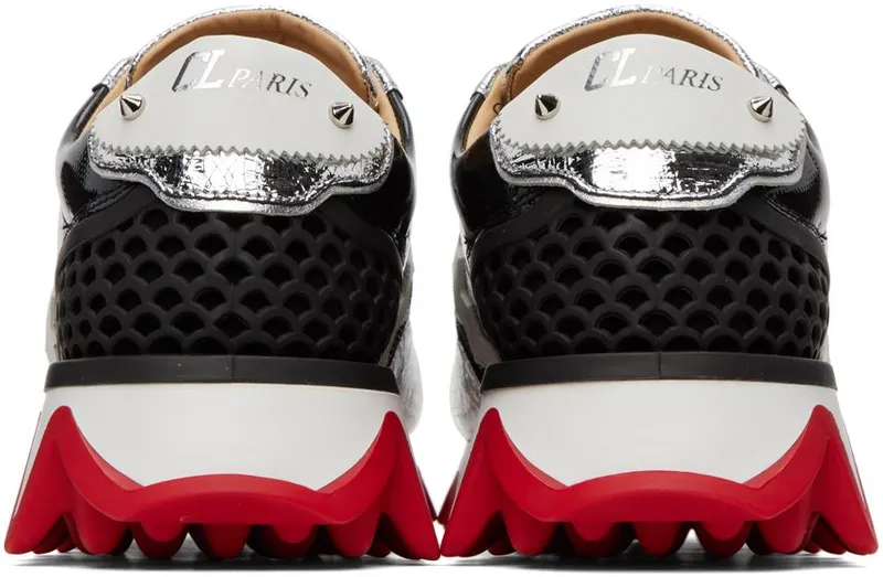 Christian Louboutin Black & Silver Loubishark CMA3 VERSION MULTI (3220815)