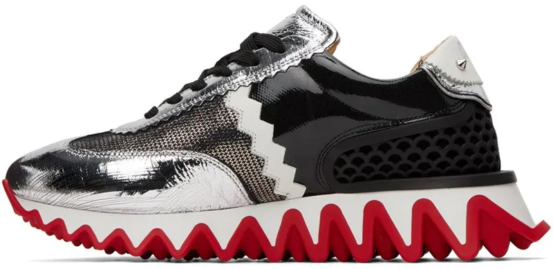 Christian Louboutin Black & Silver Loubishark CMA3 VERSION MULTI (3220815)