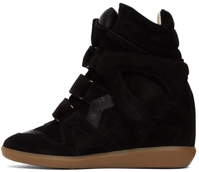 Isabel Marant Black Bekett Wedge High 01BK Black (00MBK0006-00M101S)