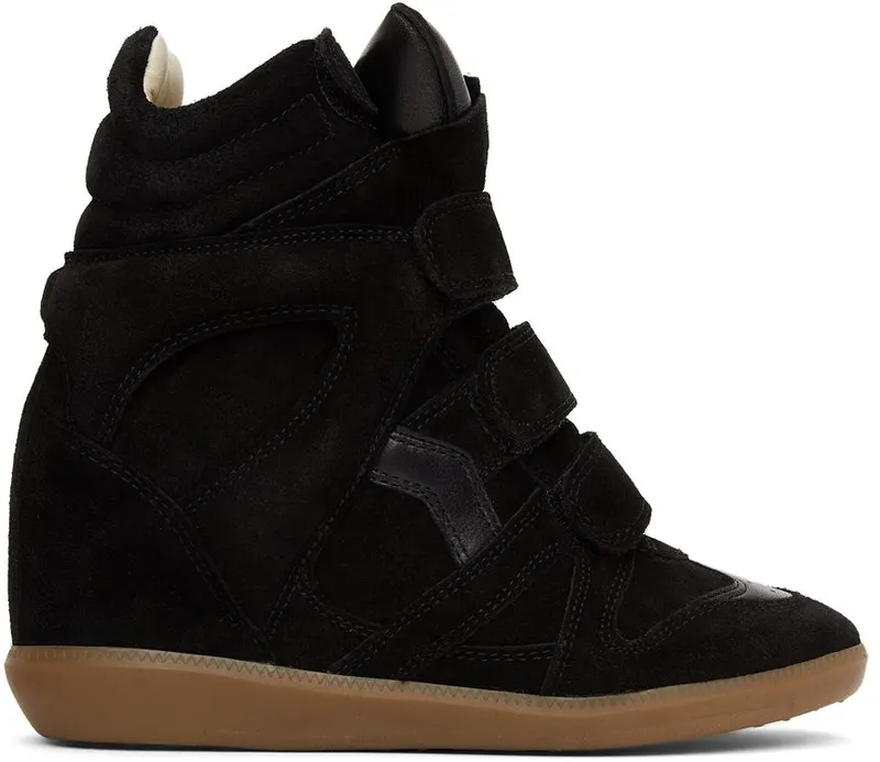 Isabel Marant Black Bekett Wedge High 01BK Black (00MBK0006-00M101S)