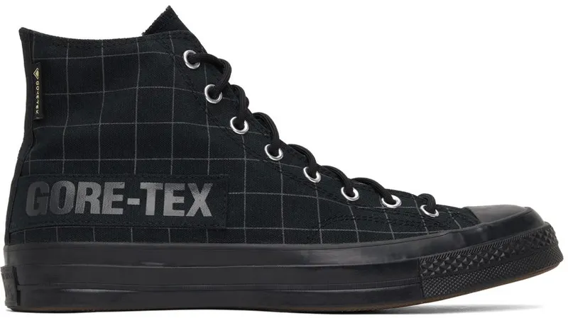 Converse Black Gore-Tex Check Chuck 70 Hi BLACK/BLACK/BLACK (171443C)
