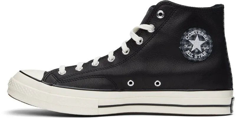 Converse Black Leather Chuck 70 Hi BLACK/EGRET/MASON (173129C)