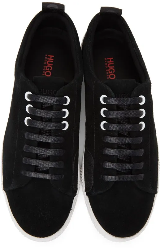 Hugo Black Suede Zero Tennis 001 BLACK (50433502)