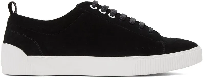 Hugo Black Suede Zero Tennis 001 BLACK (50433502)