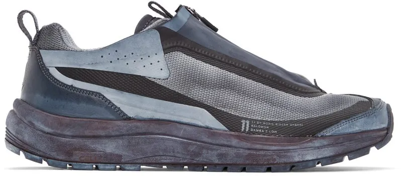 11 by Boris Bidjan Saberi Blue & Black Salomon Edition Bamba 2 Low BLACK DYE (11xS 147)