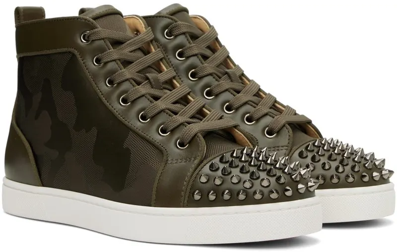 Christian Louboutin Brown Lou Spikes 2 C849 BALMORE (3220707)