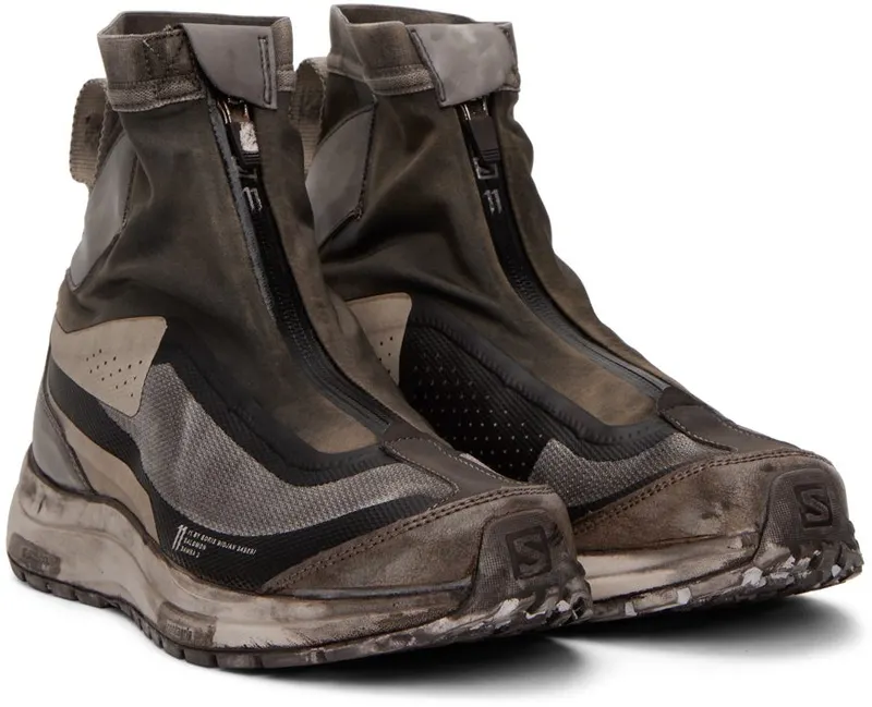11 by Boris Bidjan Saberi Brown Salomon Edition Bamba 2 High DIRTY GREY (112 11xS)