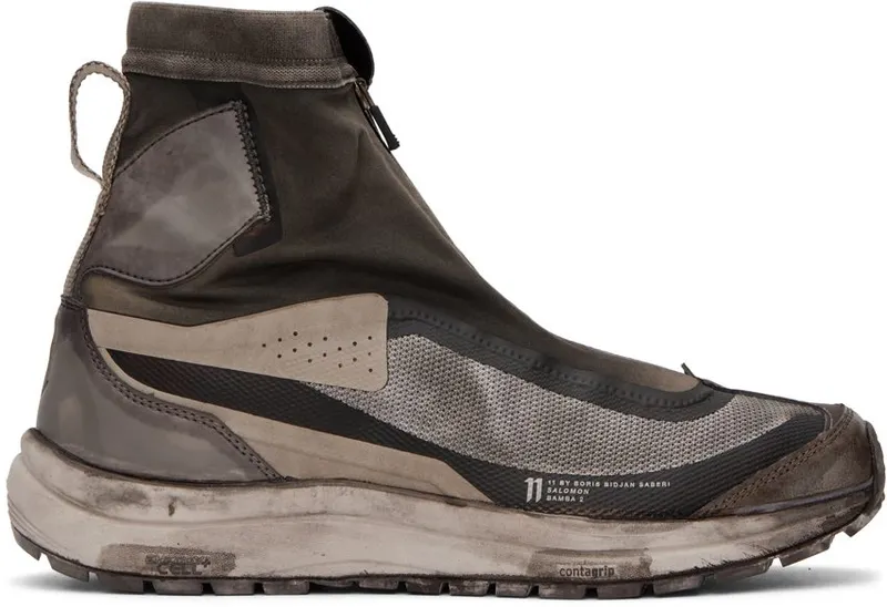 11 by Boris Bidjan Saberi Brown Salomon Edition Bamba 2 High DIRTY GREY (112 11xS)