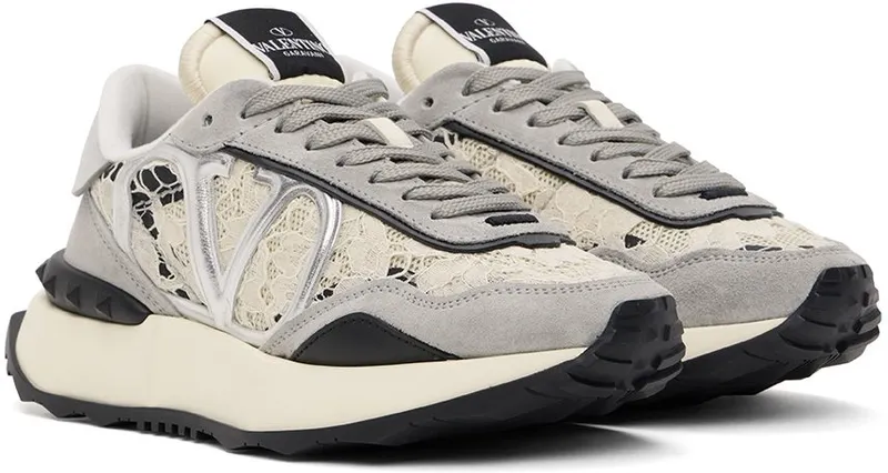 Valentino Garavani Gray Lacerunner VAC Avorio/L.Ivory/P (1W2S0DY9HDM)