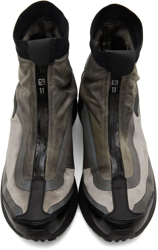 11 by Boris Bidjan Saberi Grey & Black Salomon Edition Bamba 2 High DIRTY GREY (11xS 153)