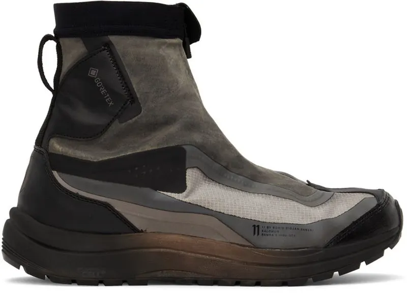 11 by Boris Bidjan Saberi Grey & Black Salomon Edition Bamba 2 High DIRTY GREY (11xS 153)