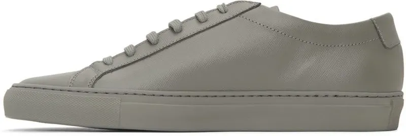 Common Projects Grey Saffiano Original Achilles Low 7572 COBALT GREY (2308)