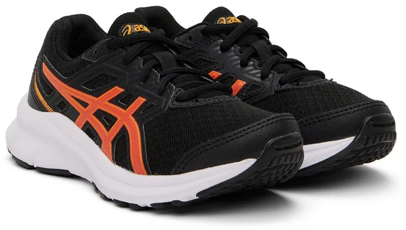 Asics Kids Black & Orange Jolt 3 Big Kids Black/Cherry Tomato (1014A203.011)
