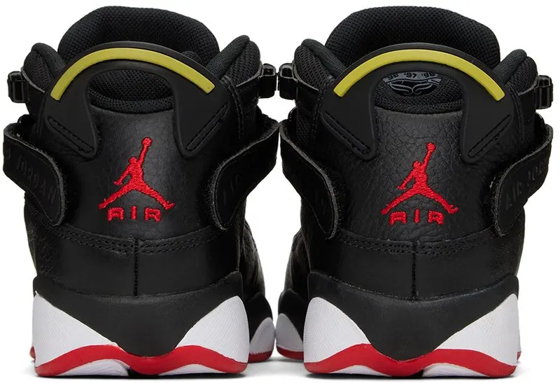 Nike Jordan Kids Black & Red Jordan 6 Rings Big Kids BLACK/UNIVERSITY RED (323419-063)