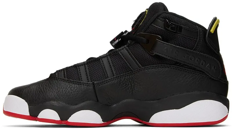 Nike Jordan Kids Black & Red Jordan 6 Rings Big Kids BLACK/UNIVERSITY RED (323419-063)