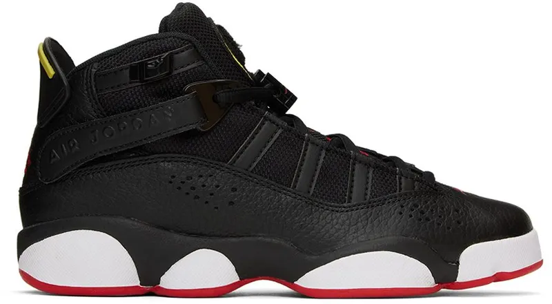 Nike Jordan Kids Black & Red Jordan 6 Rings Big Kids BLACK/UNIVERSITY RED (323419-063)