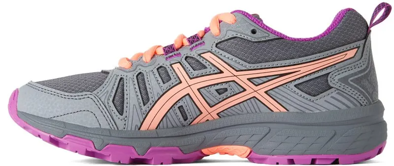 Asics Kids Grey & Pink Gel-Venture 7 GS 020 Metropolis/Black (1014A072)