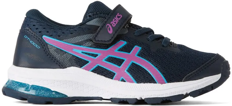 Asics Kids Navy & Purple GT-1000 10 PS French Blue/Digital (1014A191.407)
