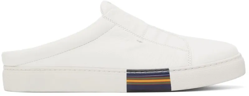 Paul Stuart Leather Slide WHITE (4552CBLE180)