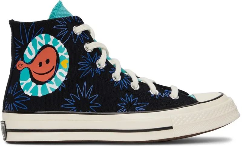 Converse Multicolor Chuck 70 Sunny Floral BLACK/WASHED TEAL/GA (172824C)