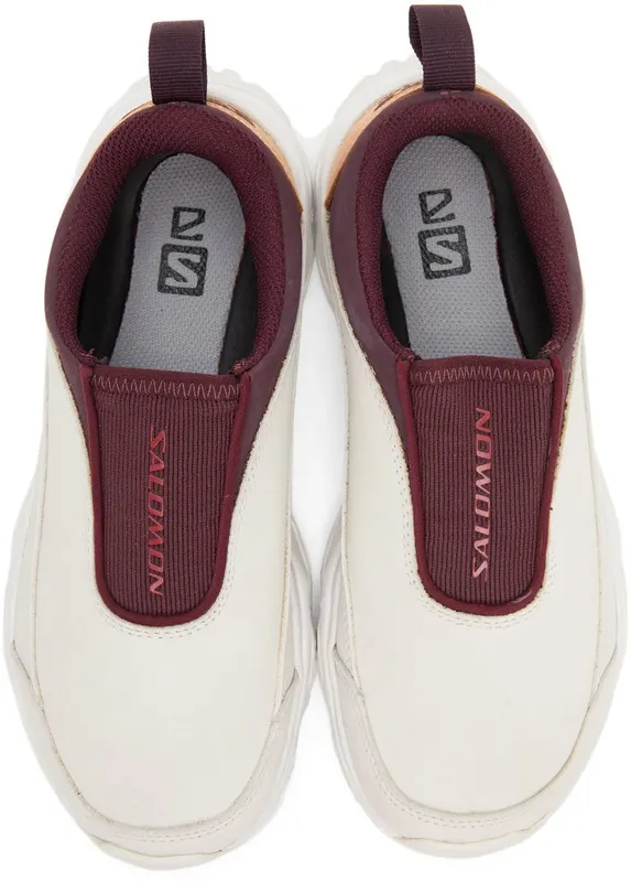 Salomon Off-White & Burgundy RX Snow Moc 2 Advanced LUNAR ROCK/ WINETAST (415767)