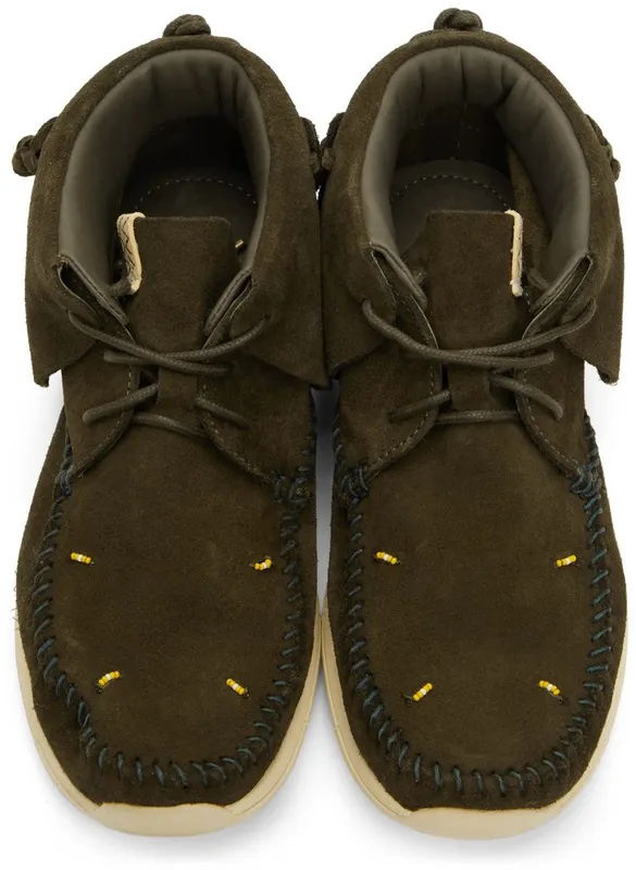 Visvim Suede FBT Lhamo-Folk OLIVE (0121202002005)