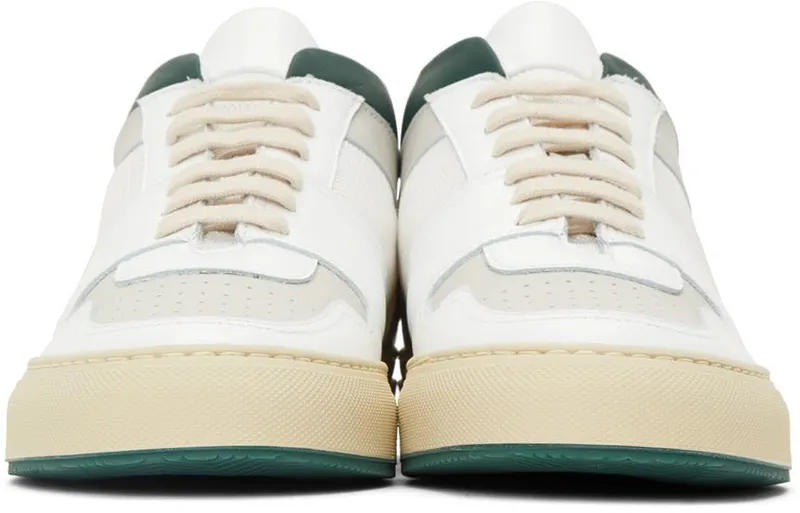 Common Projects White & Green BBall Low Decades 0590 WHITE/GREEN (2318)