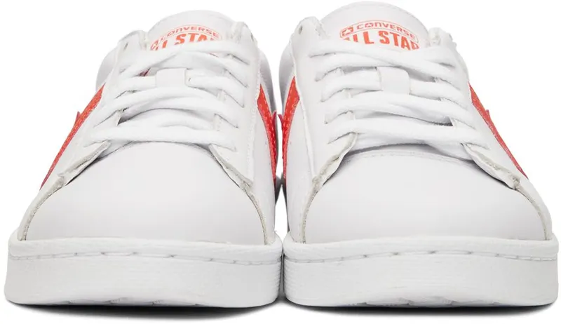 Converse White & Orange Leather Pro OX WTE/BRIGHT POPPY/WTE (170756C)