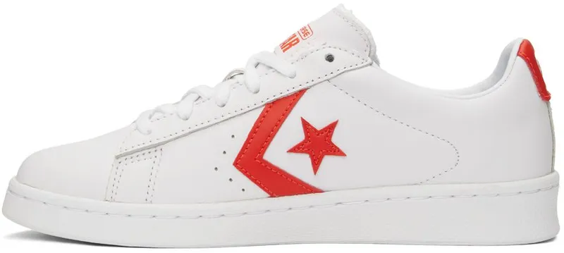 Converse White & Orange Leather Pro OX WTE/BRIGHT POPPY/WTE (170756C)