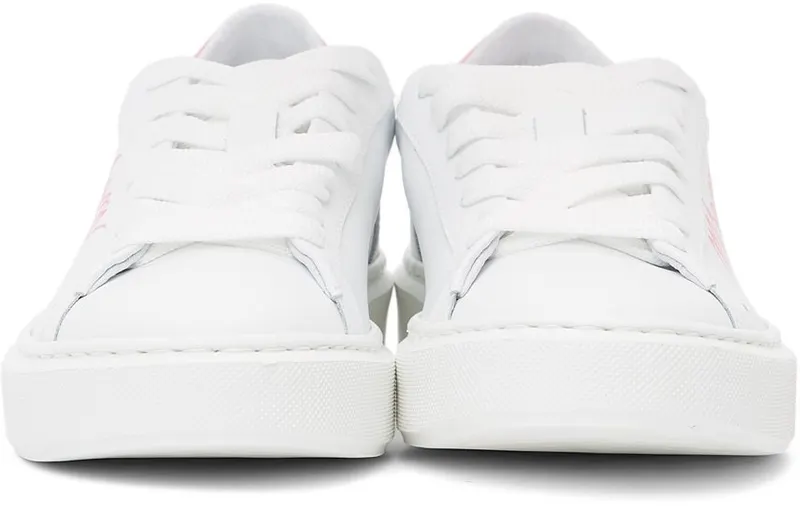 MSGM White & Pink Logo Low Pink (3041MDS11 038)