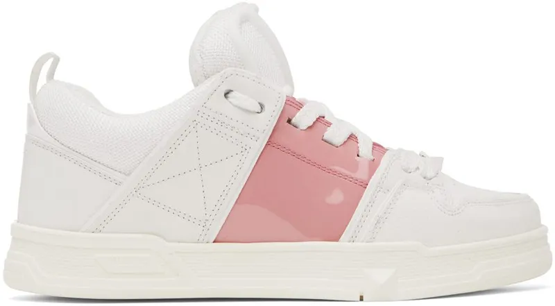 Valentino Garavani White & Pink Open Skate J42 Bianco/Coral Blu (1W2S0FB1DXI)