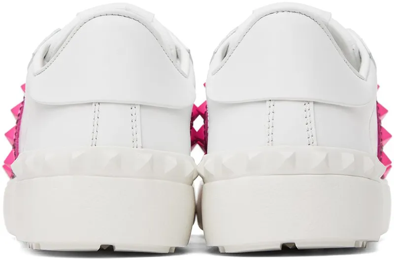 Valentino Garavani White & Pink Rockstud Untitled Ux4 Bianco/Pink Pp-R (1W0S0A01LHY)