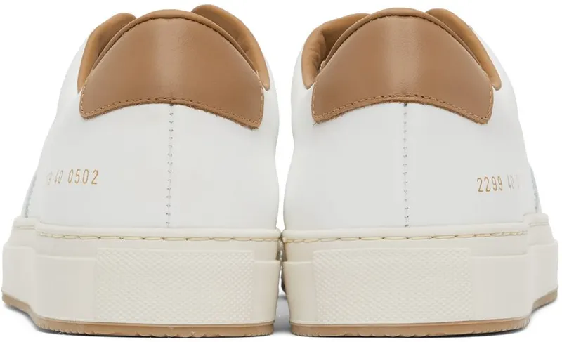 Common Projects White & Tan BBall ’90 Low 0502 WHTTAN (2299)