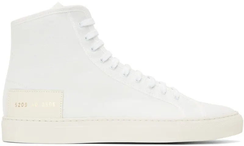 Common Projects White Recycled Nylon Tournament High 0506 WHITE (5209)
