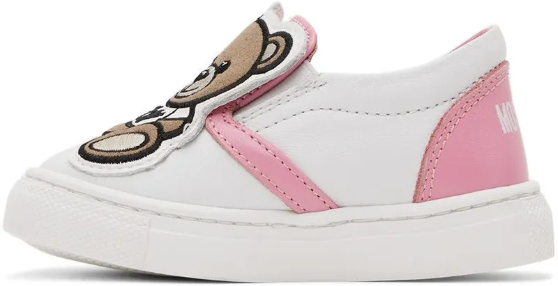 Moschino Baby White & Pink Teddy Slip-On PINK VAR. 1 (71697)