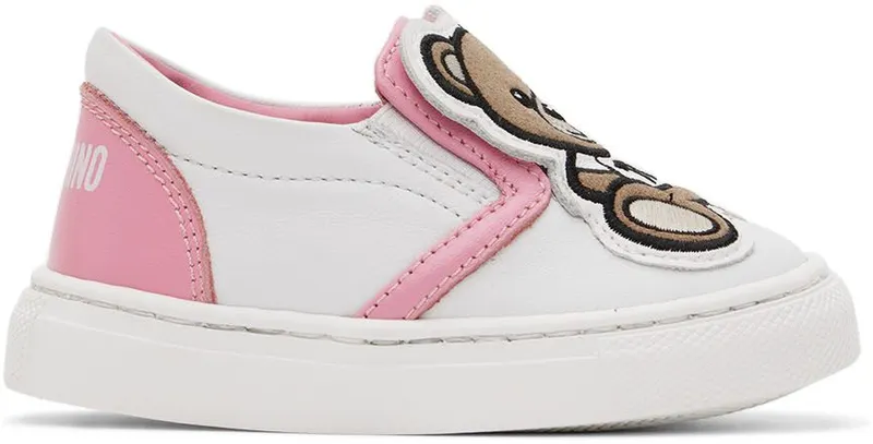 Moschino Baby White & Pink Teddy Slip-On PINK VAR. 1 (71697)