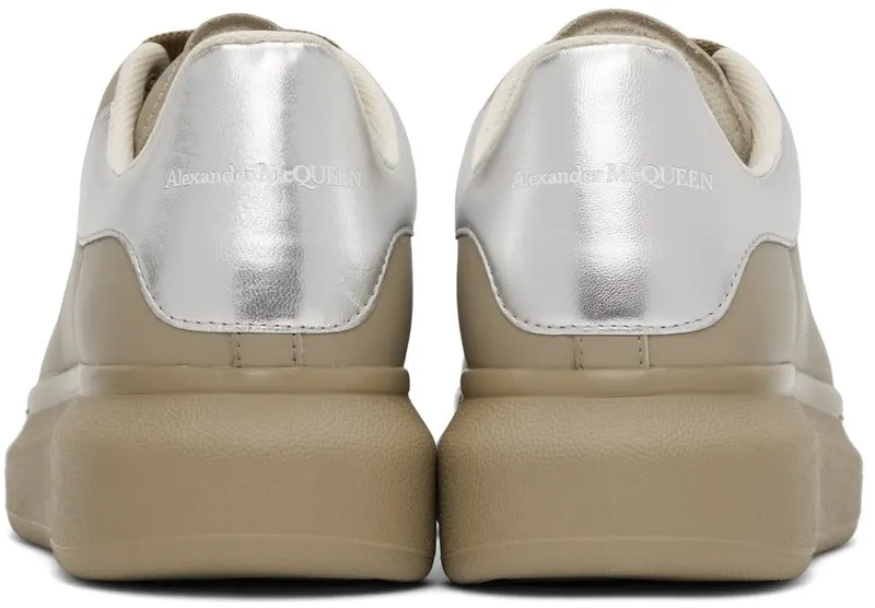 Alexander McQueen Beige & Silver Oversized 9795 BEIGE/SILVER (634671WIAG5)
