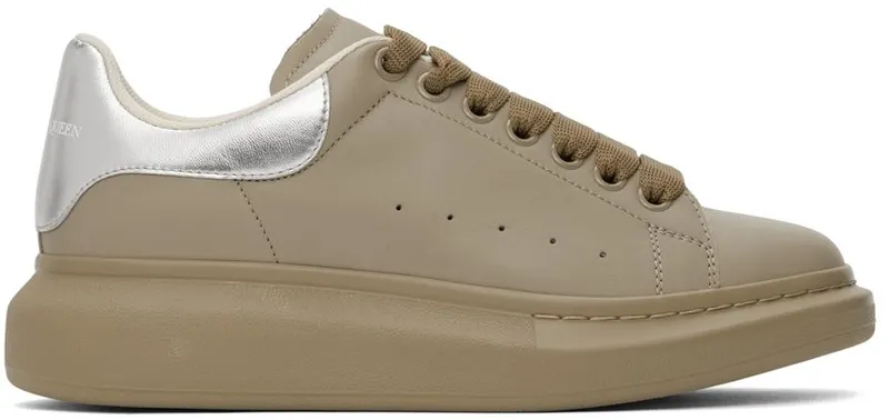 Alexander McQueen Beige & Silver Oversized 9795 BEIGE/SILVER (634671WIAG5)
