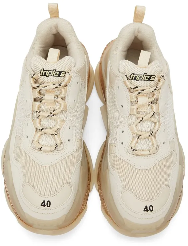 Balenciaga Beige Clear Sole Triple S 9005 BEIGE (541624-W2FB1-9005)