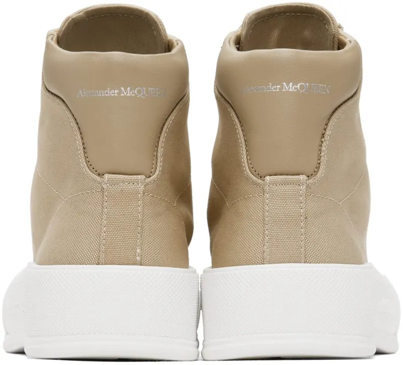 Alexander McQueen Beige Deck Plimsoll 1623 Lunar/Lunar (697123W4UW1)