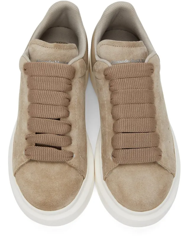 Alexander McQueen Beige Suede Oversized 2617 Camel/Bone (650792WIA51)