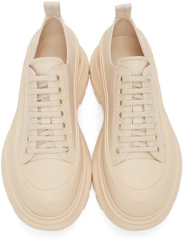 Alexander McQueen Beige Tread Slick 5593 DARK PEARL/SILV (627225WIAG65593)