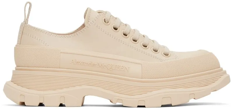 Alexander McQueen Beige Tread Slick 5593 DARK PEARL/SILV (627225WIAG65593)