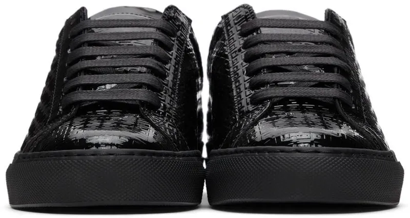 Givenchy Black 4G Patent Leather Urban Street Low 001 Black (BE0003E17W)