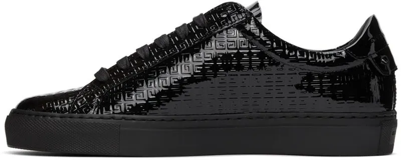 Givenchy Black 4G Patent Leather Urban Street Low 001 Black (BE0003E17W)