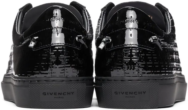 Givenchy Black 4G Patent Leather Urban Street Low 001 Black (BE0003E17W)