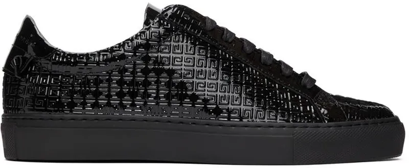 Givenchy Black 4G Patent Leather Urban Street Low 001 Black (BE0003E17W)
